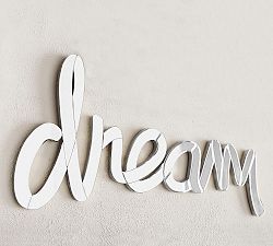 Antiqued Beveled Mirror Dream Sign