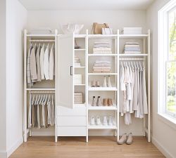 Essential Walk-In&#160;Closet by Hold Everything,&#160;8' Hanging System with&#160;Cabinet &amp; Drawers&#8203;