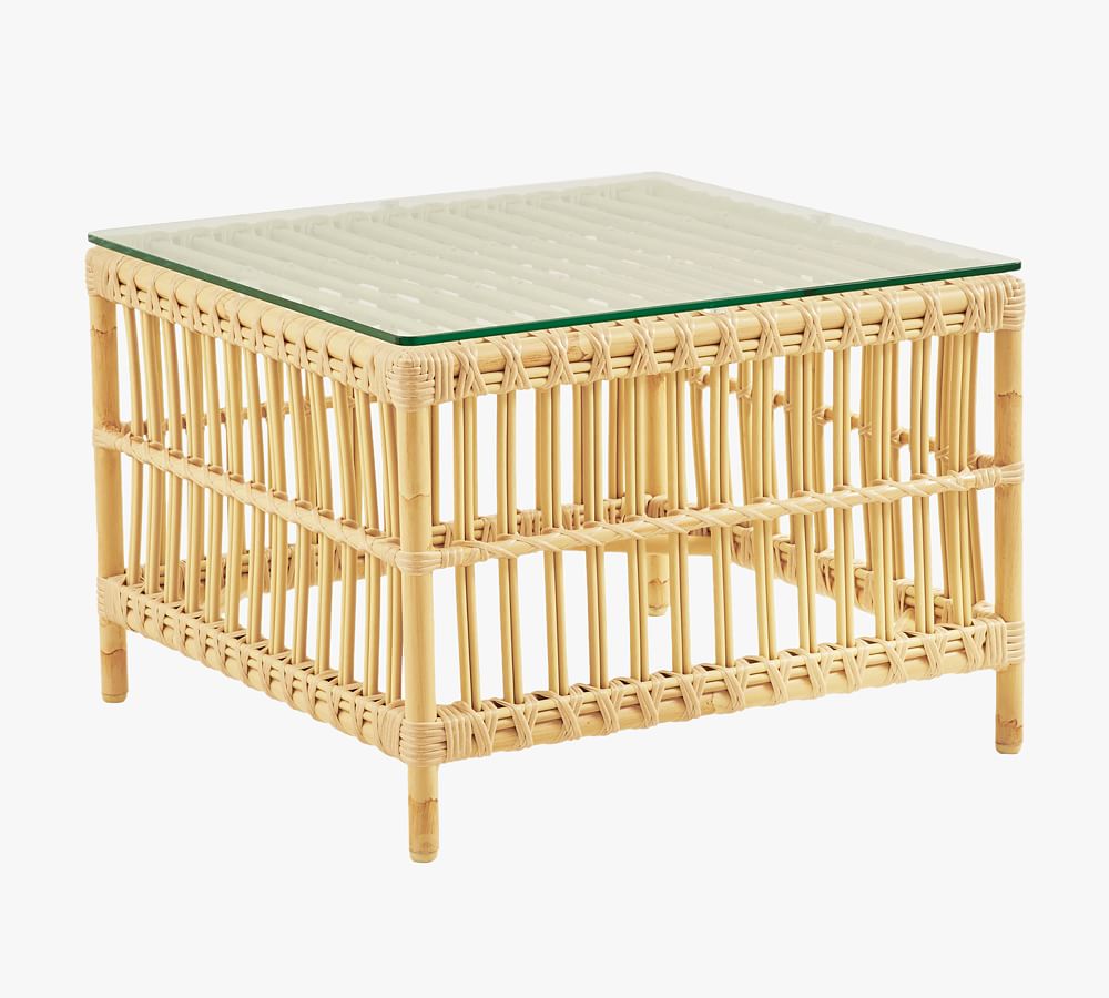 Caroline Rattan Square Outdoor Side Table (24&quot;)