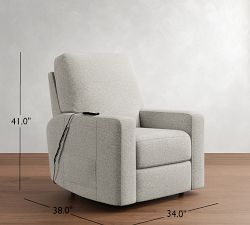 PB Comfort Modern Square Arm Power Lift Recliner with Massage &amp; Heat