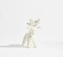 Handcrafted Artisan Terracotta Speckled Reindeer