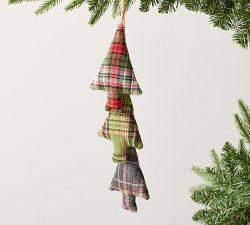 Plaid Dangling Trees Ornament