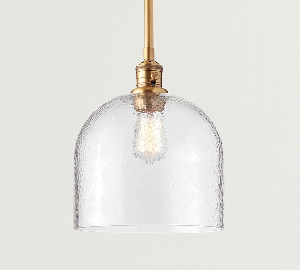 Textured Glass Pole Pendant (6&quot;-10&quot;)