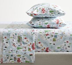 North Pole Percale Sheet Set