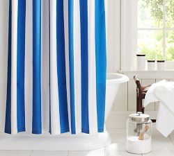 Classic Stripe Cotton Shower Curtain