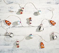 Mercury Glass Mini North Pole Animals Ornaments Set