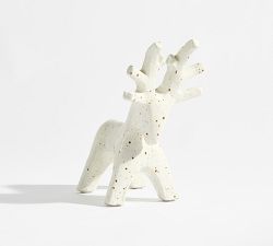 Handcrafted Artisan Terracotta Speckled Reindeer