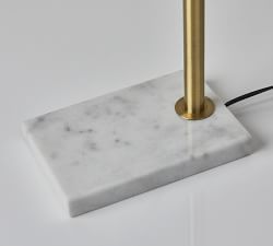 Laguna Marble Hand-Blown Glass Floor Lamp (55&quot;)