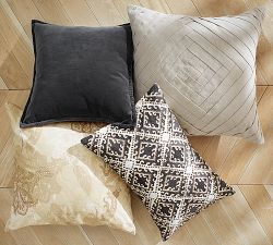 Nya Embroidered Lumbar Pillow Cover
