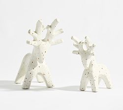 Handcrafted Artisan Terracotta Speckled Reindeer