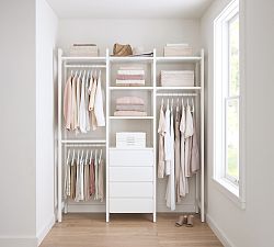 Essential Walk-In&#160;Closet by Hold Everything,&#160;6' Hanging System with&#160;4 Drawers&#8203;