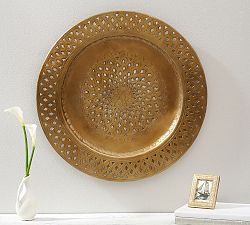 Decorative Pierced Brass Disc Wall Art