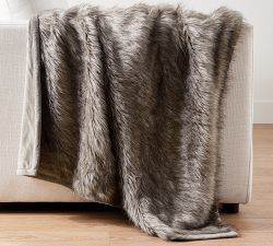 Faux Fur Luxe Ombre Throw