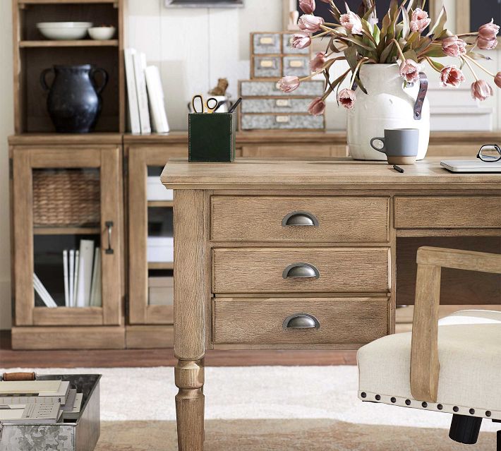 Printer's Keyhole Executive Desk (64
