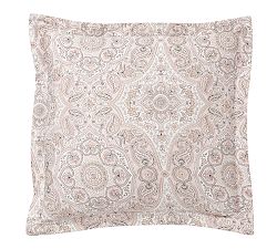 Anya Sateen Medallion Sham - Blush