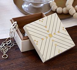 Ivory Gold Dot Inlay Box