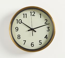 Classic Wall Clock - Brass