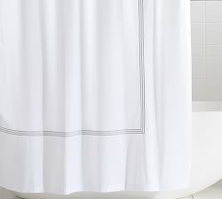 Grand Embroidered Organic Shower Curtain