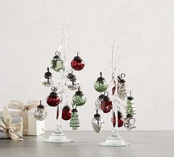 Mini Mercury Glass Ornaments - Set of 24