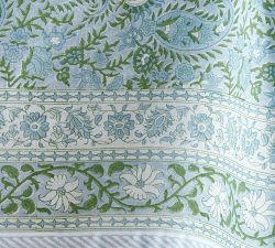 Keaton Paisley Block Print Tablecloth