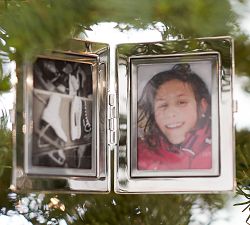 Monogrammable Rectangular Locket Ornament