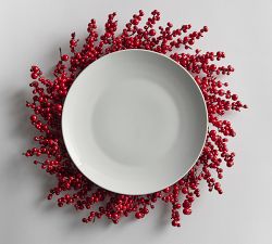 Red Berry Wreath Chargers