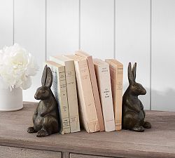 The Emily &amp; Meritt Bunny Bookends