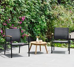 Delwood Eucalyptus &amp; Aluminum Chat Set