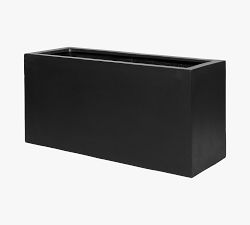 Lightweight Handcrafted Fiber Stone Long Box Indoor/Outdoor Planters