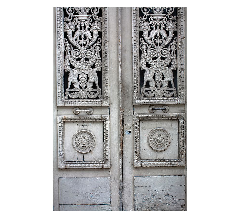 Rustic Gray Door Framed Print by Rebecca Plotnick