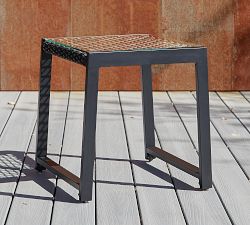 Klein Wicker Square Outdoor End Tables, Set of 2