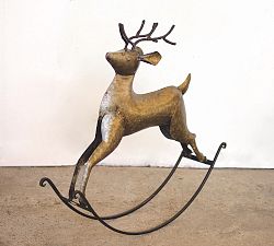 Rustic Decorative Rocking Deer