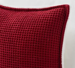 Waffle with Sherpa Back Pillow Cover