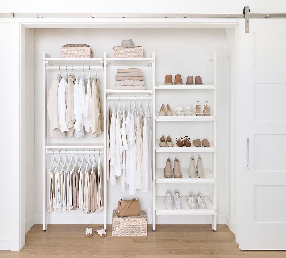 Essential&#160;Reach-In&#160;Closet by Hold Everything,&#160;7' Hanging System with&#160;Shoe Storage&#8203;