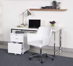 Leo Faux Leather Swivel Desk Chair