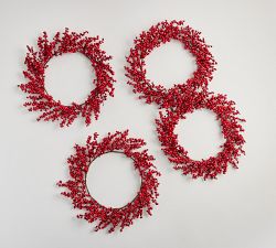 Red Berry Wreath Chargers