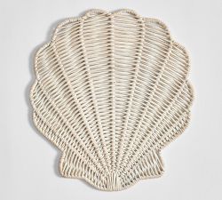 Seashell Handwoven Rattan Charger