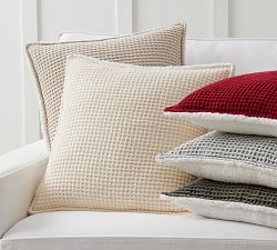 Waffle with Sherpa Back Pillow Cover