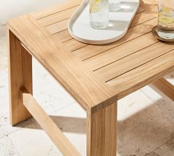 Malibu Teak Square Outdoor Side Table (24&quot;)