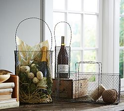 Wire Bag Wine Bottle Basket