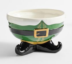 Elf Stoneware Punch/Candy Bowl