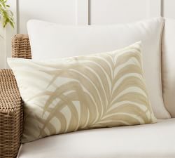 Palm Print Outdoor Lumbar Pillow