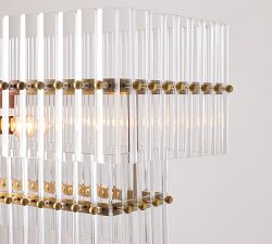 Mallory Crystal Linear Chandelier (40&quot;-55&quot;)