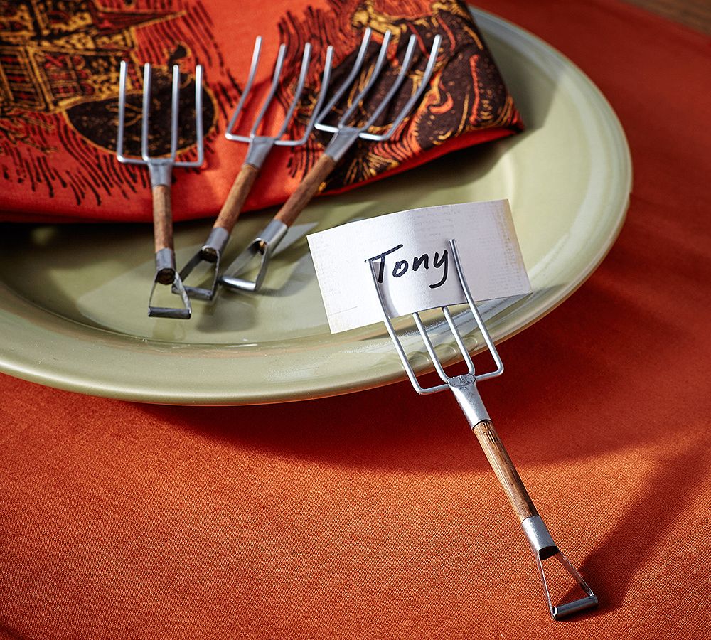 Pitchfork Place Card Holder, Set of 4