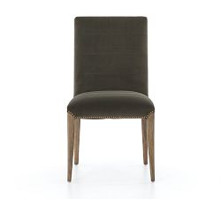 Dorsey Velvet Channel Tufted Dining Chair - Set of 2