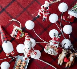 Skiing Santa Ornament