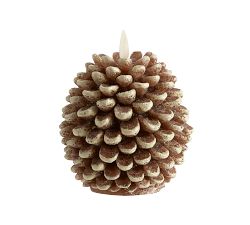 Premium Flickering Flameless Wax Pinecone Candle