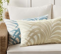 Palm Print Outdoor Lumbar Pillow