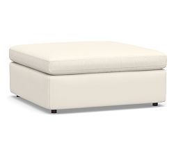 Open Box: Dream Modular Sectional Ottoman, Memory Foam Cushions, Performance Twill Warm White
