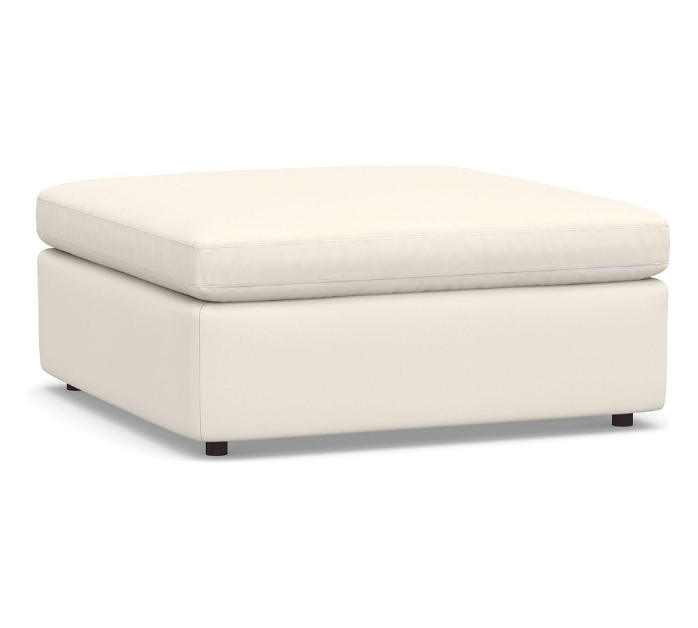 Open Box: Dream Modular Sectional Ottoman, Memory Foam Cushions, Performance Twill Warm White